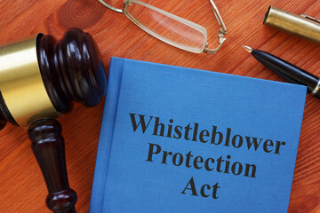 Whistleblower protection act is shown on the conceptual photo using the text