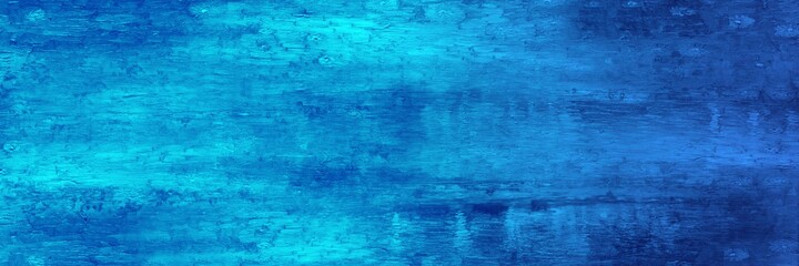 Fototapeta na wymiar Blue abstract oil painted background. Panoramic background