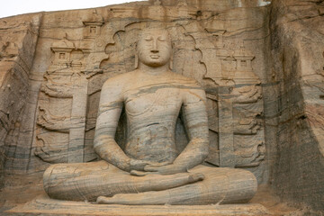 Buddha Statue in the ancient city of Polonnaruwa, Sri Lanka