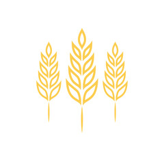Wheat symbol vector. Wheat logo design.