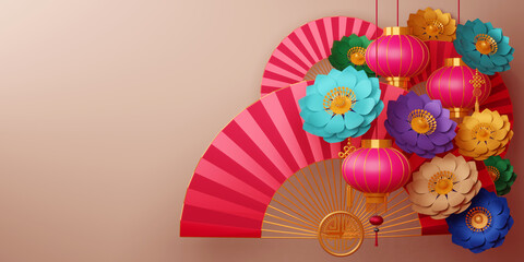 Obraz premium Chinese new year, Happy new year sign.