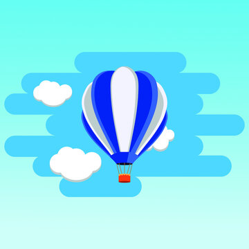 Air Balloon Vector flat design background