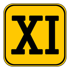 Roman numeral eleven.