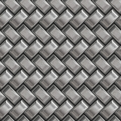 Metal weave abstract texture background.Gray silver metal weave surface.Seamless pattern background.