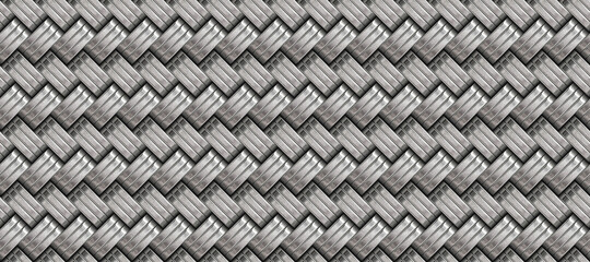 Metal weave abstract texture background.Gray silver metal weave surface.Seamless pattern background.