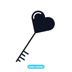 key love icon . happy romantic, valentine's day symbol vector illustration