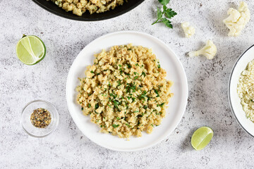 Roasted cauliflower rice