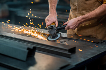 Metal industry worker at factory