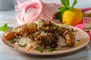 Greek Shredded Lamb Stew