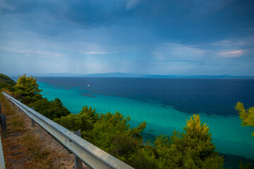 Landscape at the sea in Kassandra peninsula, Greece