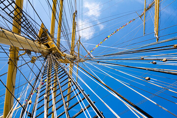 Sailing ship in the harbor