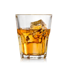 Whiskey glass. Isolated on white