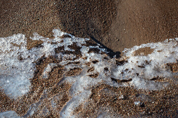 winter on the coast of the baltic sea in Latvia