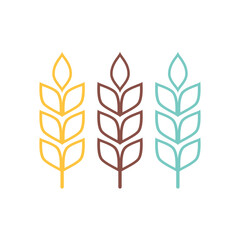Wheat symbol vector. Wheat logo design.