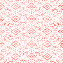 Geometric kilim ikat pattern with grunge texture
