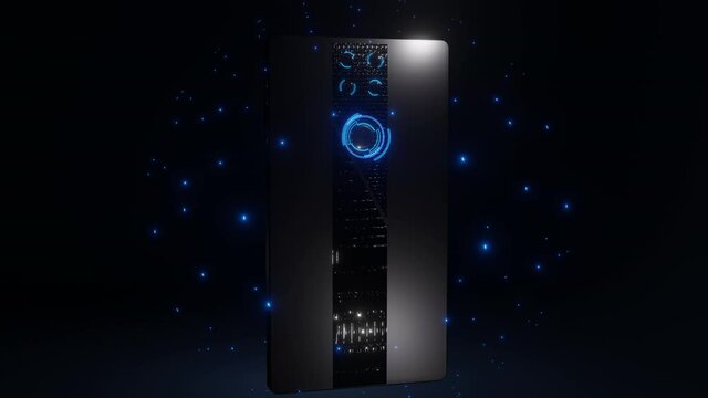3D concept of smartphone. Spectacular ad or presentation of premium product.