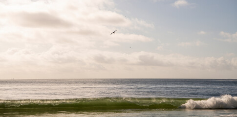 Ocean surf on the beach of Copacabana. Rio de Janeiro,