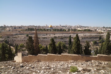 panoramic view of old jerusalem