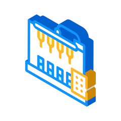 Naklejka premium equipment for production vaccine isometric icon vector illustration