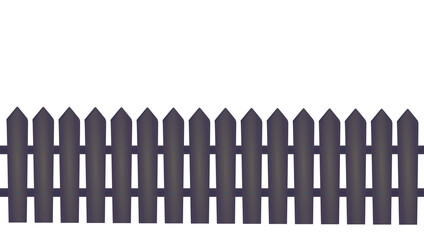 Wooden planks fence.  vector illustration