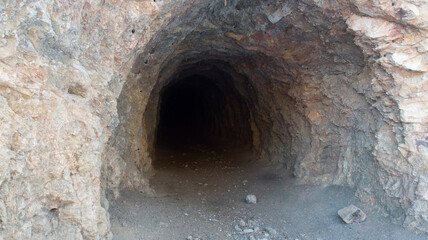 Entrance to an abandoned deep mine