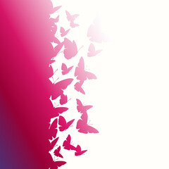 Butterfly background. Silhouette illustration.