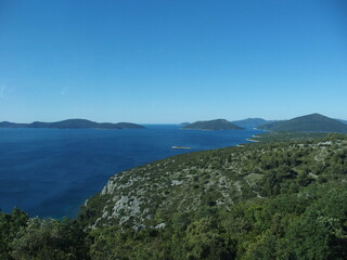 Fototapeta na wymiar View towards the Kornaten Islands, Croatia