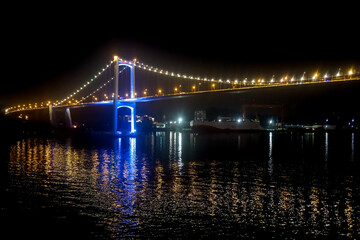 Huge bridge across the bay to Xiamen island