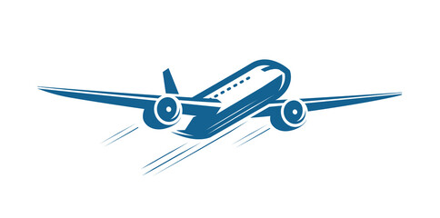 Fototapeta na wymiar Airplane flying symbol. airline, journey icon vector illustration
