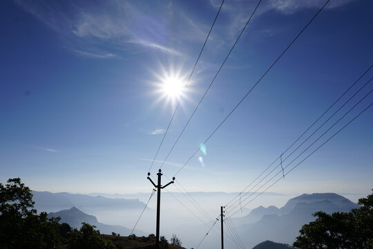 lines in the mountains