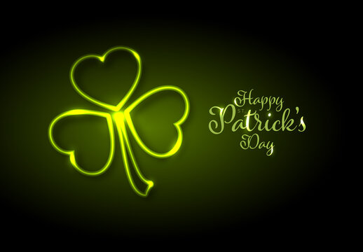 Happy St. Patrick's Day Greeting Card Layout