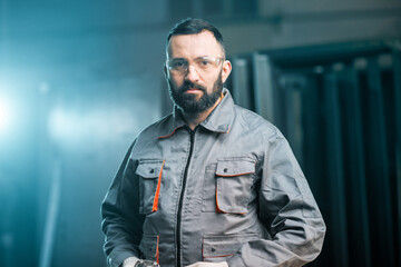 Man working with metal at the workshop