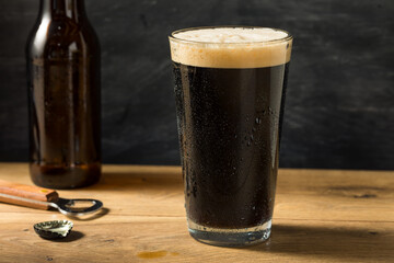 Refreshing Boozy Dark Stout Beer