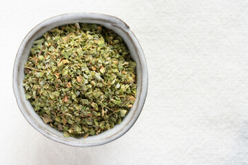 Dried Marjoram in a Bowl