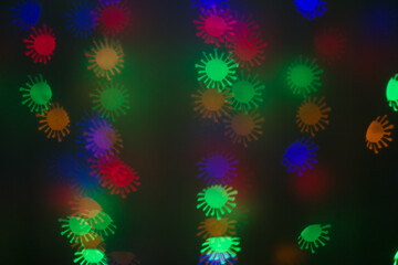 Fototapeta na wymiar Abstract bokeh coronavirus, covid-19, virus