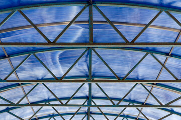Polycarbonate canopy on a metal frame