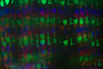 abstract bokeh 2021, matrix blure