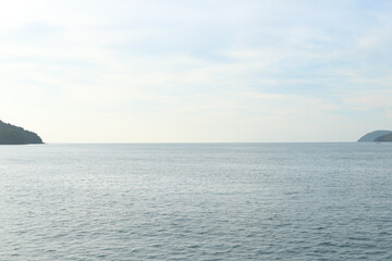 Obraz premium view of the sea from the yacht