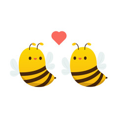 Obraz premium Bee vector. Bee character design. free space for text. blank. copy space.
