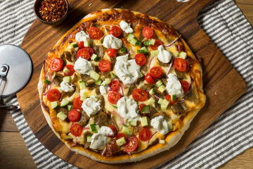 Homemade Greek Gyro PIzza