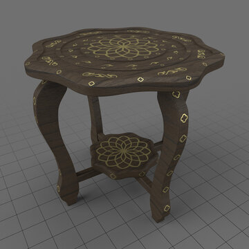 Oriental end table