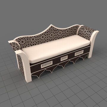 Moroccan wooden daybed