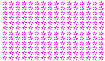 Pattern with pink flowers on background. Vector illustration
