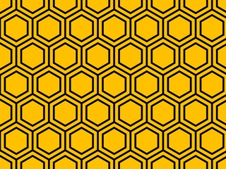 亀甲　日本　伝統　文様　シームレス　ハニカム　六角