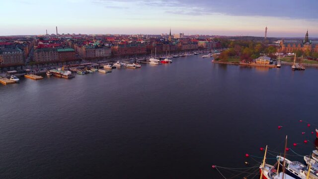 The famous Royal Palace in Gamla Stan, Stockholm during a spring sunset