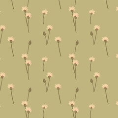 Rustic Green Flower Pattern