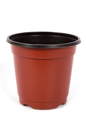 Flower pot isolated on a white background.
