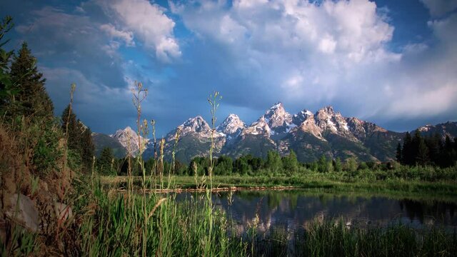 Grand Teton Slider Time Lapse 4K | Grand Teton National Park | Schwabacher Landing