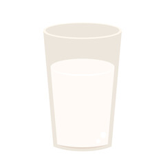 A glass of milk vector. milk on white background.