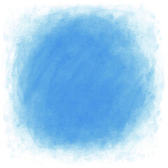 Blue watercolor circle textured background. Created with real brush strokes. Vector.